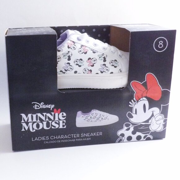 Disney MINNIE MOUSE Ladies Sneaker Size 8 New In Box  Purple Lining - Picture 2 of 12